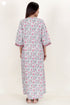 60’s Cotton Zipper Kaftan Full Sleeved In Floral Print